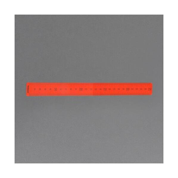 ※法人専用品※エスコ 25x130mm しおり定規(マグネット付/オレンジ) EA762GG-12 1個...