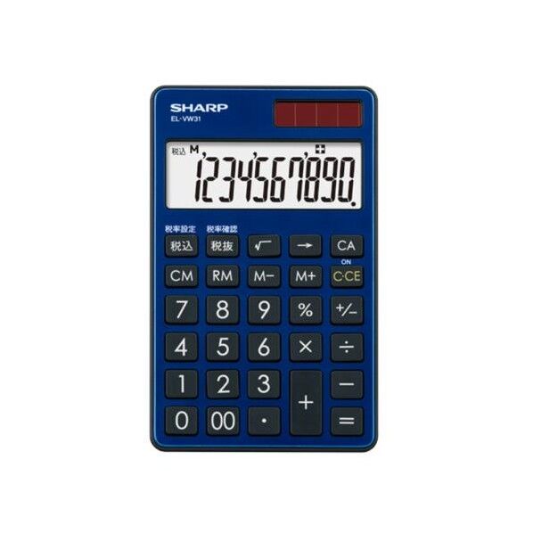 10桁 計算機(ブルー) EA761GD-54 1台
