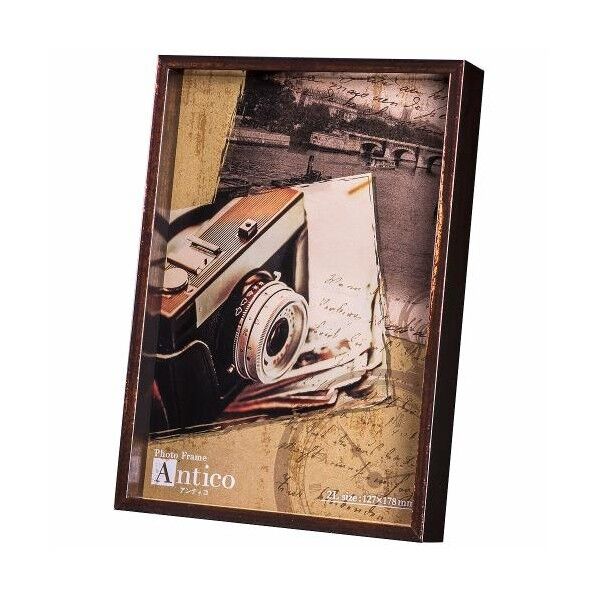 2L判 フォトフレーム(ブラウン) EA761LP-111 1枚