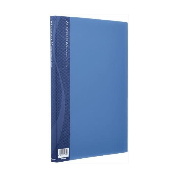 ※法人専用品※エスコ A4 クリアーブック(ブルー/20ポケット) EA762CC-101 1冊