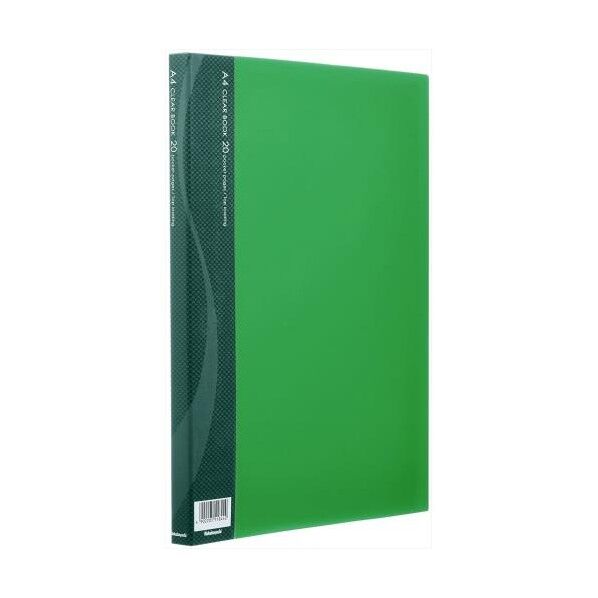 ※法人専用品※エスコ A4 クリアーブック(グリーン/20ポケット) EA762CC-104 1冊