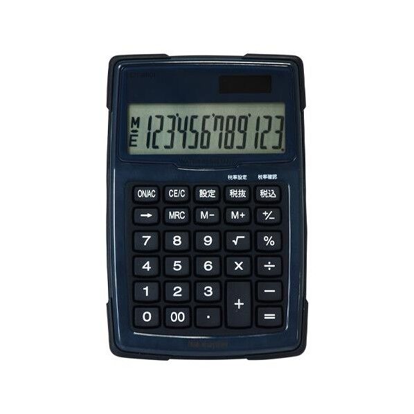 12桁 計算機(防水機能付/ブラック)