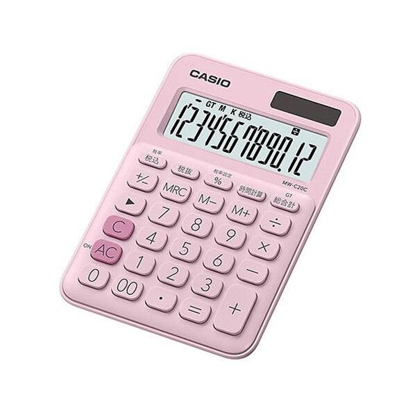 12桁 パーソナル計算機(ペールピンク)