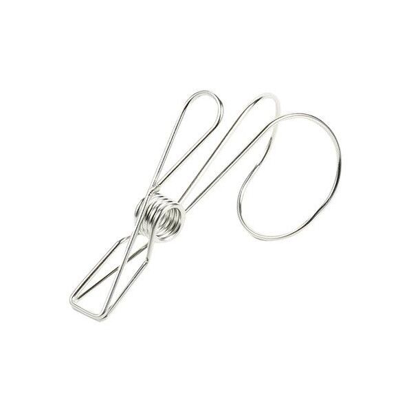 100mm フック付クリップ(ステンレス製)