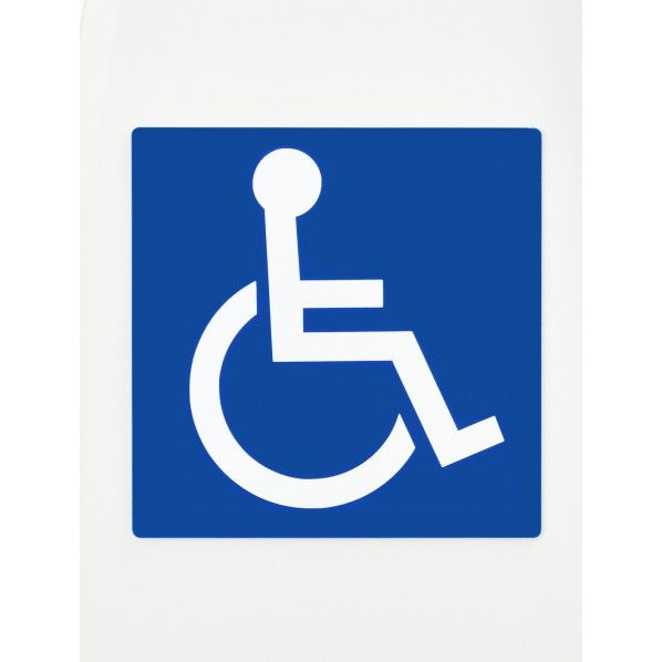 ラグジーコーン専用標識マークシール(車いすマーク) 210×210mm 749010 1枚