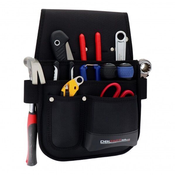 DBLTACT 釘袋 2段 ブラック 370×260×80mm DT-07-BK 1点