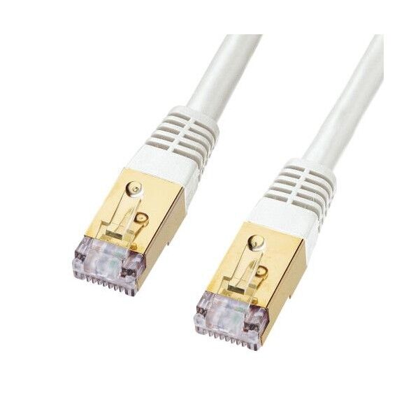 ※法人専用品※エスコ 20 m LANケーブル(CAT7/SCTPタイプ/ホワイト) EA764BB-60 1個