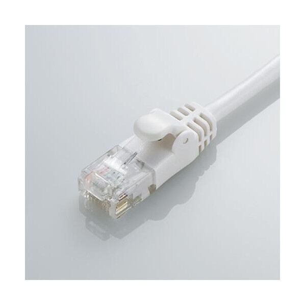 10 m フラットLANケーブル(カテゴリー6準拠)[ホワイト] EA764BC-10B 1個