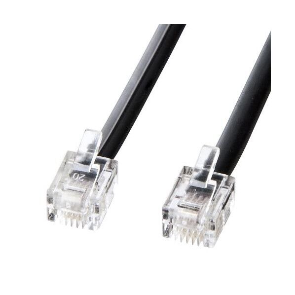 モジュラーコード(6極4芯/ブラック) 10m EA764CA-75 1個