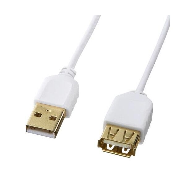 ※法人専用品※エスコ USB延長ケーブル(A-A/2.0対応/極細) 0.5m EA764AJ-236 1個