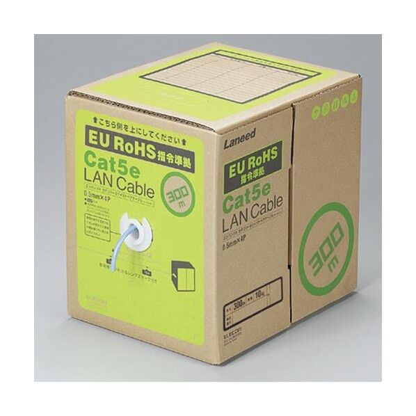 300m LANケーブル(Cat5e準拠/フﾞルー)