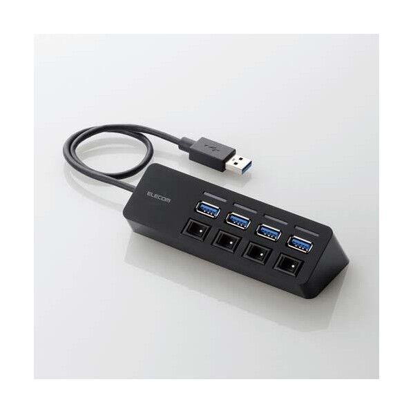 [4ホﾟート] USB3.0ハブ(スイッチ付)