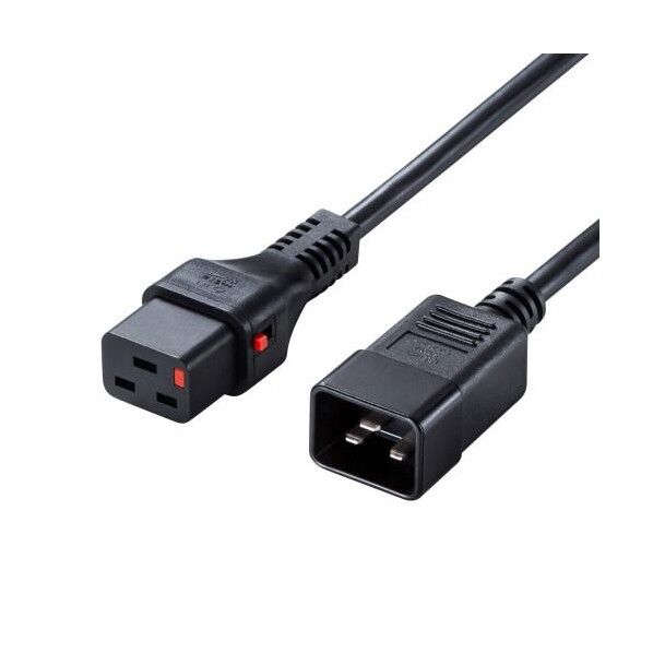 250V/15Ax 2m 電源コートﾞ(コンセントPC接続/抜止)