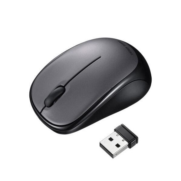 [電池式] ワイヤレスマウス(超小型軽量/黒