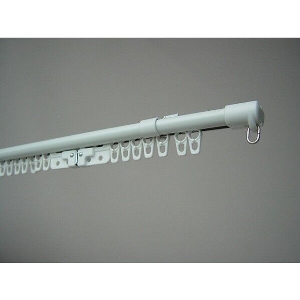 フルネス C型伸縮カーテンレール エコミック 2Mシングル 1.1~2.0m ホワイト I5012 1個...
