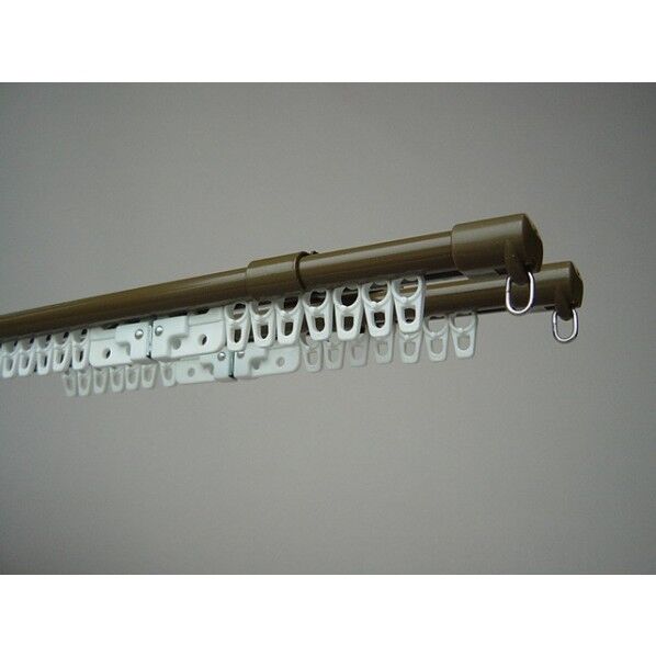 フルネス C型伸縮カーテンレール エコミック 2Mダブル 1.1~2.0m アンバー I5018 1個...