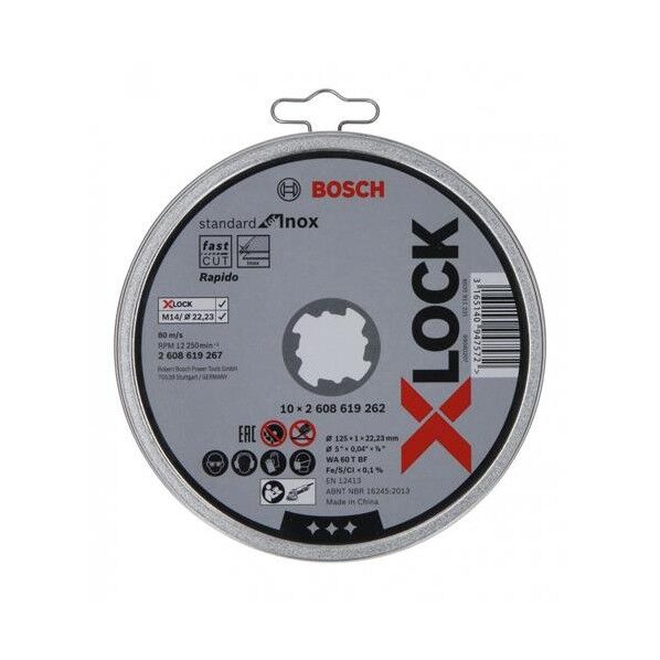 125x1.0mm 超薄型切断砥石(10枚/ステン/X-LOCK EA843XH-53 1PK