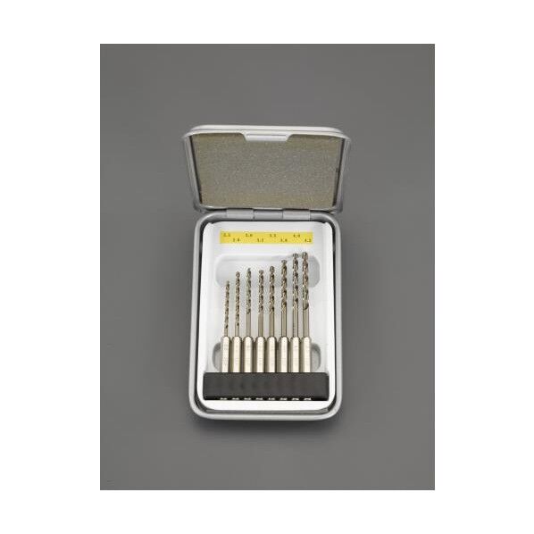 2.5-4.2mm 8本組六角軸ショートドリルセット(CO-HSS)