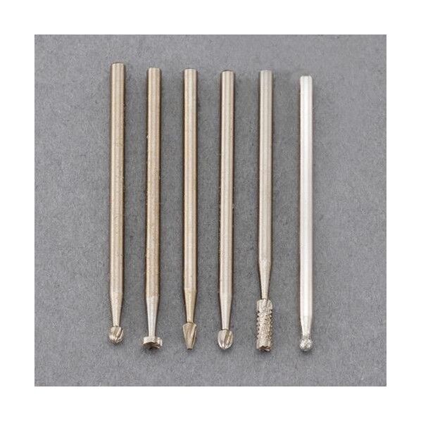 ※法人専用品※エスコ 6本組 ダイヤモンドビット&精密ヤスリセット(2.35mm軸) EA819WM-33 1ST