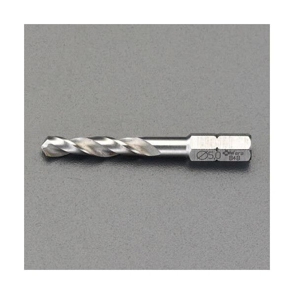 エスコ(esco) 5.1x 50mm ドリルビット(六角軸/HSS) EA824BW-5.1 1個