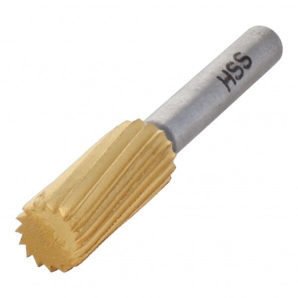 H&H チタンコーティングハイス回転ヤスリ カッター目 円筒型 TN-01 1点