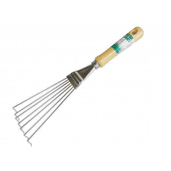 クローム木柄5本爪板レーキ