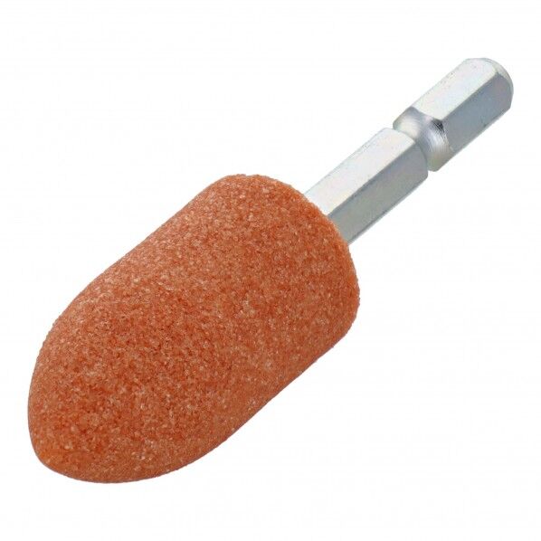 H&H 六角軸軸付砥石 砲弾型 #60 WA6-38 1点