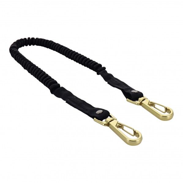 DBLTACT ステンレスワイヤー入り布製安全コード フック2個 ブラック DT-ST-06BK 1点