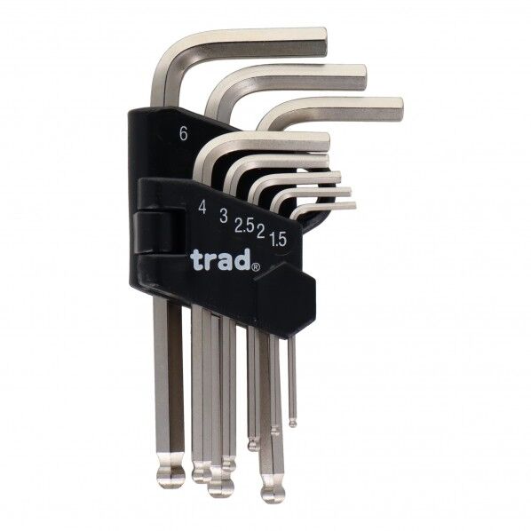 trad 8pcs.ボールポイント六角棒レンチセット 1.5/2.0/2.5/3.0/4.0/5.0/5.5/6.0mm TBS-8 8PC