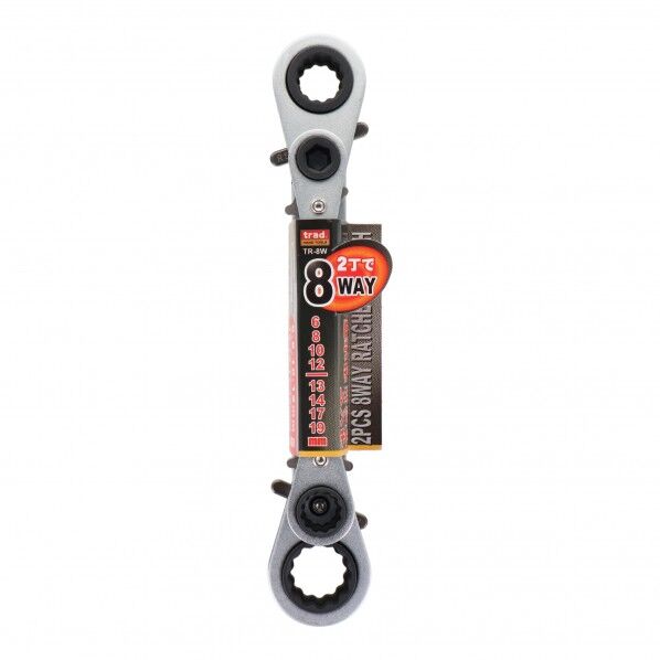 trad 8WAY板ラチェットレンチ 205mm/140mm TR-8W 1点