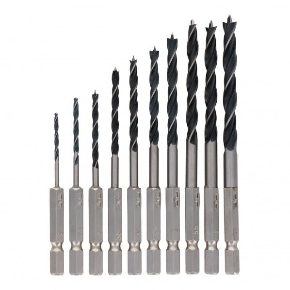 CUSTOM KOBO 10本組六角軸木工用ドリル刃セット 13-721 1点