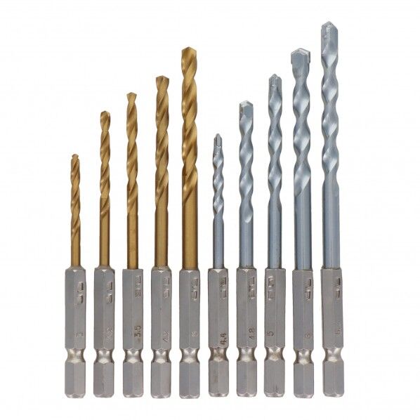 CUSTOM KOBO 10本組六角軸コンビネーションドリル刃セット 13-723 1点