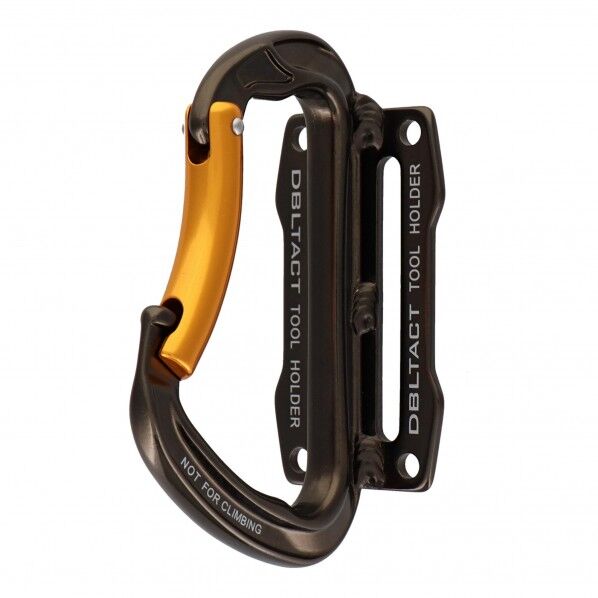 DBLTACT カラビナ工具差 湾曲ゲート 高強度アルミ鍛造品 ガンメタ DT-ATH-G 1点.