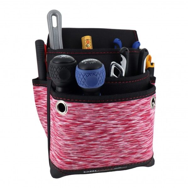 DBLTACT スパンデックスシリーズ 腰袋3段大ワイド レッド DT-03W-KR 1点