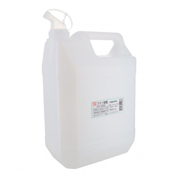 GA PE角型ボトル(ツギ口付)4000mL NP-4000 1個