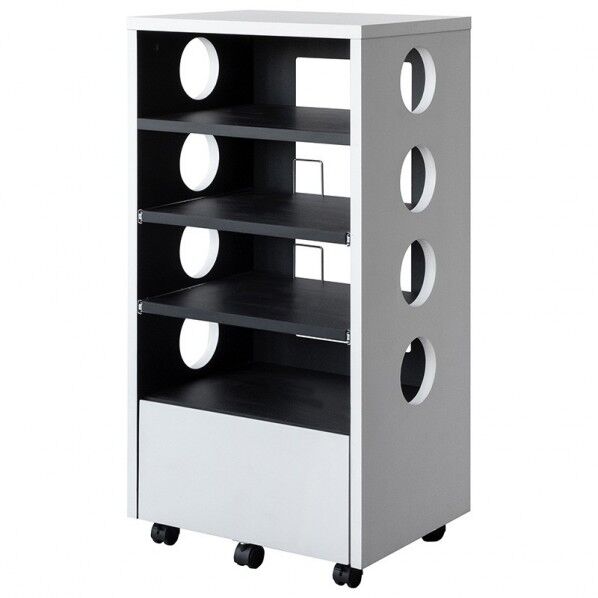 宮武製作所 デザイナーズゲームラック REGABO(レガボ)ホワイト×ブラック 幅49×奥行き38×高さ99.6cm ホワイト×ブラック GRK-002_WHBK 1台...