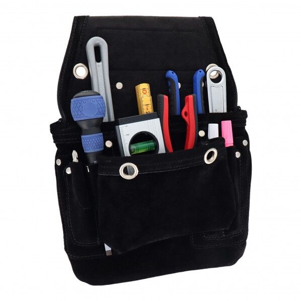 DBLTACT スエード本革釘袋 1段 ブラック 340×260×60mm DSL-01BK 1ケ