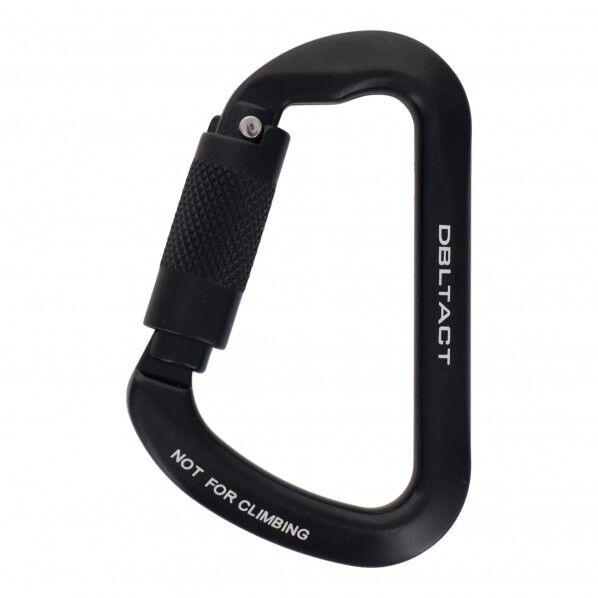 DBLTACT アルミ鍛造カラビナ スライドロック機能付 ブラック DT-AKR-B 1ケ