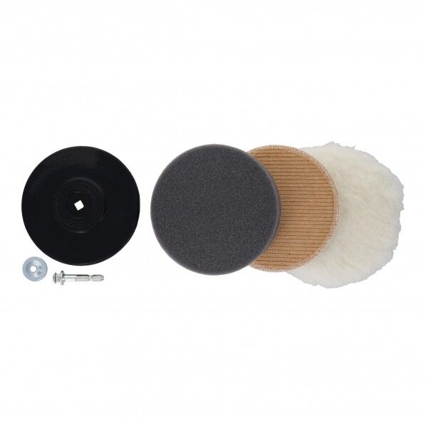 H&H 六角軸マジック付ポリッシャー4点セット 125mm MG6S-E 4ケ