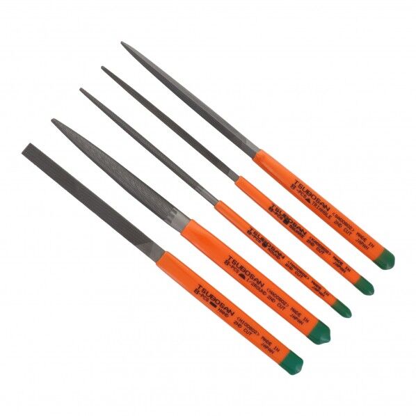 三共コーポレーション TSUBOSAN 細工用ヤスリ5種セット 中目 8本型 100mm ST-04 1個...