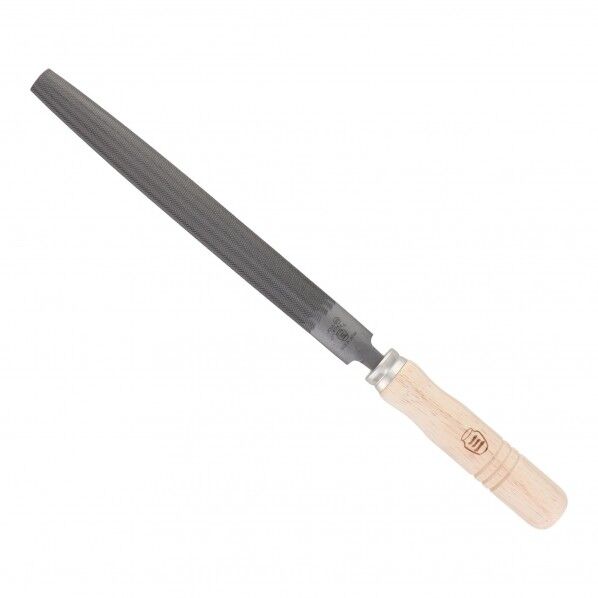 木柄付鉄工荒目半丸 200MM TE-4 1