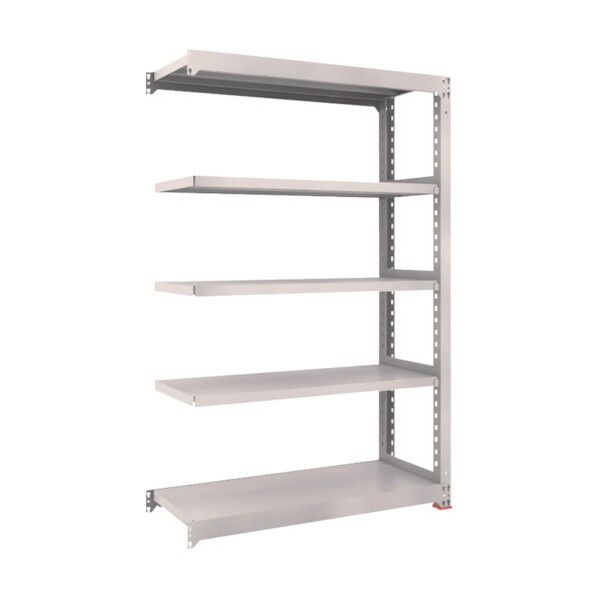 スチールラック M3型中量棚 1200X471XH1800 5段 連結 免震樹脂ベース付 M3-6455B-SFC NG 1点