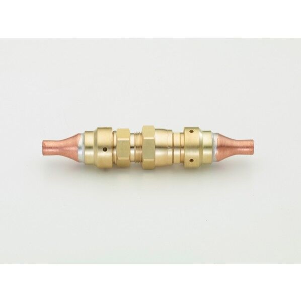 バルブ付銅管接手1/4（中間接続ロー付）