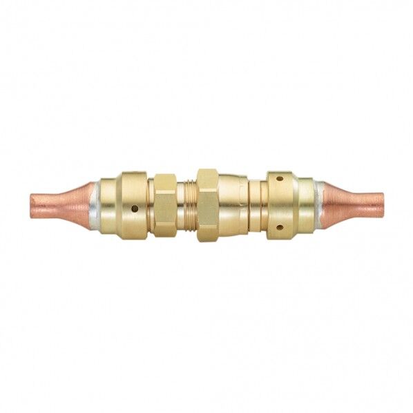 バルブ付銅管接手3/8(中間接続ロー付)