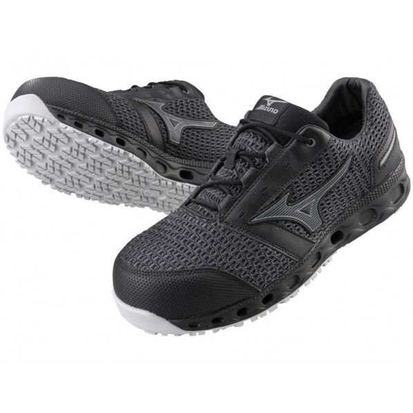 安全作業靴 ブラック×ダークシルバー