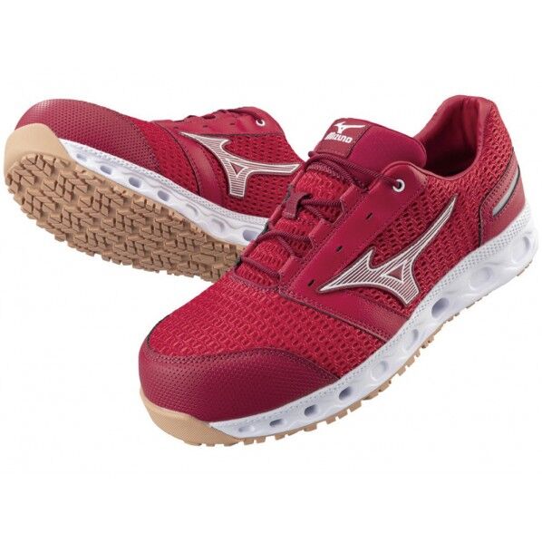 安全作業靴 レッド×ホワイト