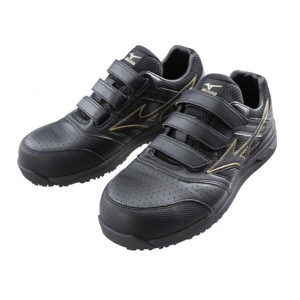 安全作業靴 ブラック×ゴールド