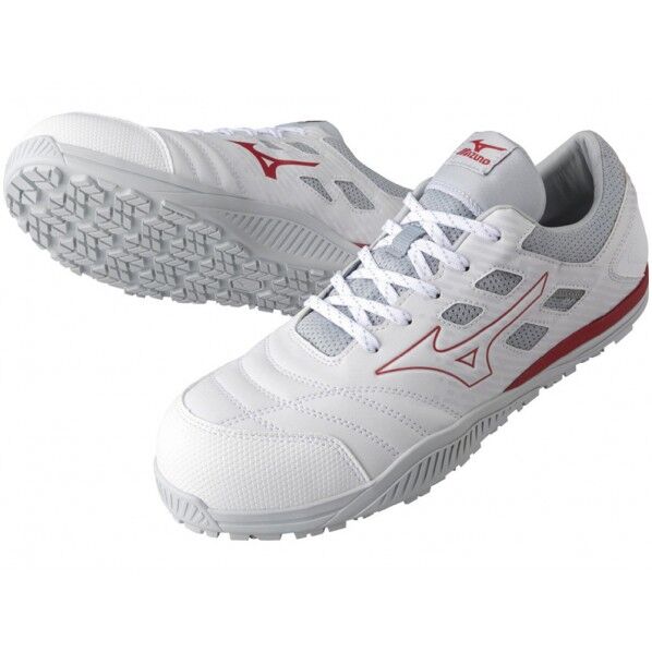 安全作業靴 ホワイト×レッド