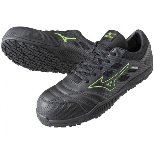 安全作業靴 ブラック×グリーン