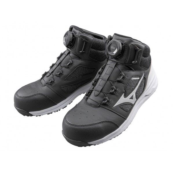 安全作業靴 ブラック×ホワイト